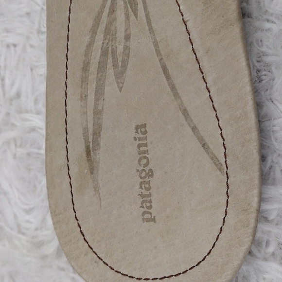 Patagonia Brown Leather Suede Ruching Upper Round Open Toe Slide Flat Sandal - Picture 10 of 16